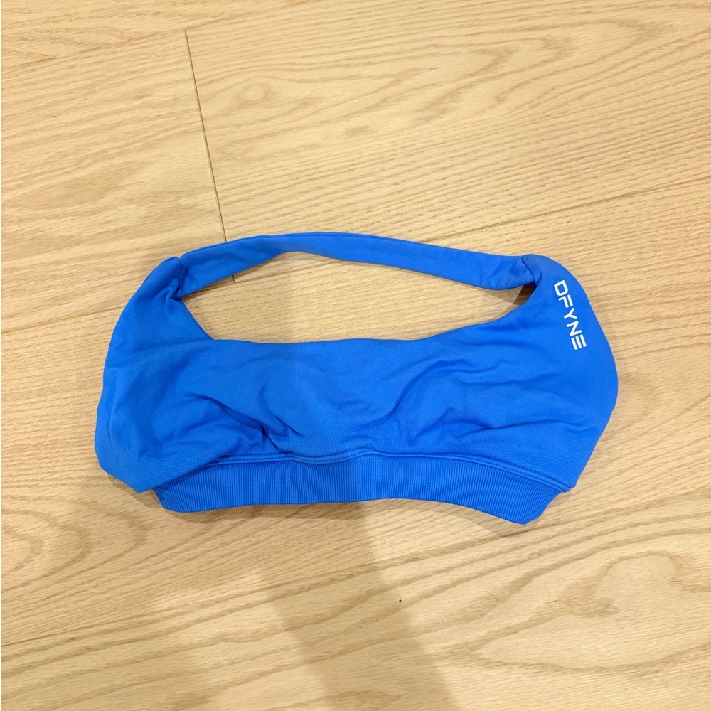 Dfyne Blue Sports Bra halter size xs